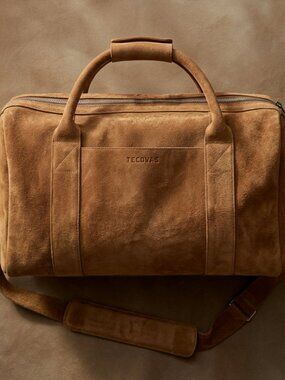 Rare NWOT Tecovas Large Weekender Suede Leather Duffle Bartlett Limited Edition!